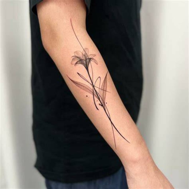 Abstract Lily Tattoo Harryjamestattoo
