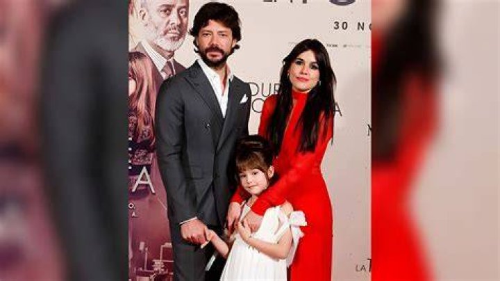 Alvaro Morte with his mother