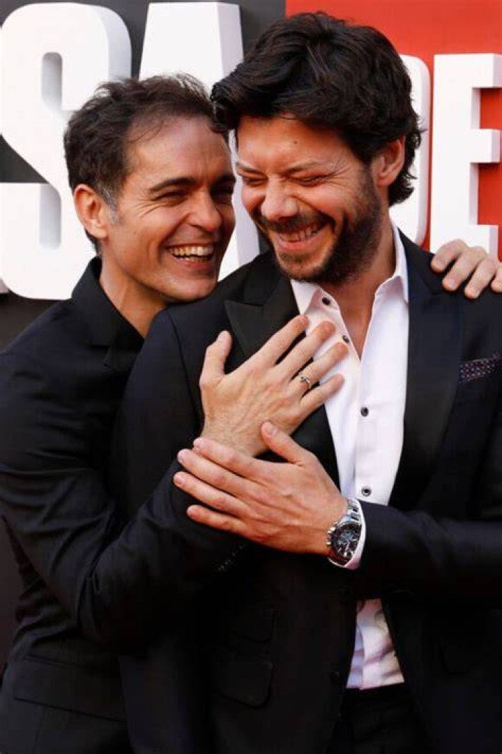 Alvaro Morte with Pedro Alonso