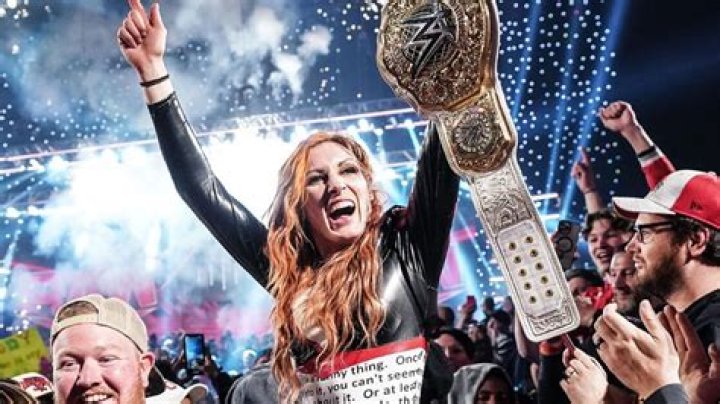 Becky Lynch with her victory
