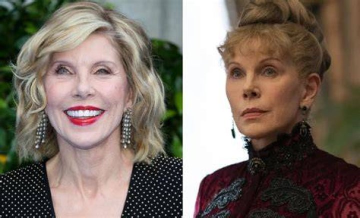 The Gilded Age Christine Baranski as Agnes van Rhijn & Cynthia Nixon as Ada Brook sat next to each other in dark clothing with their hands on their laps