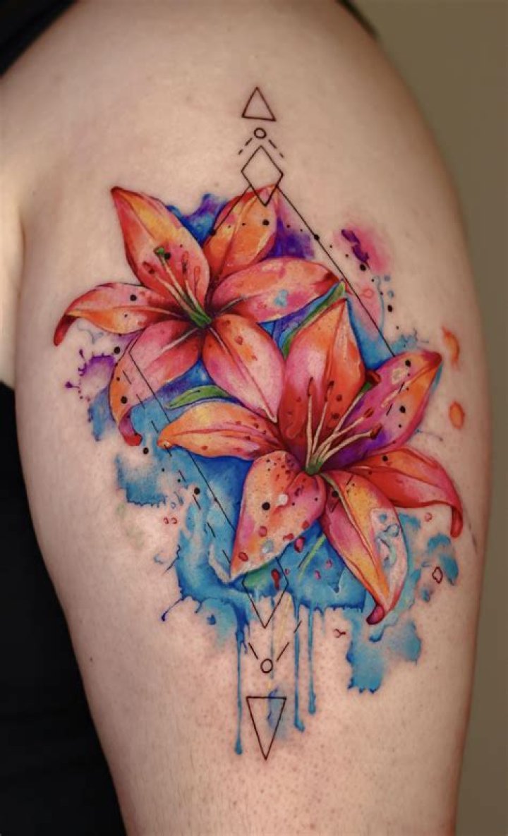 Color Lily Tattoo Nuclearcheerios