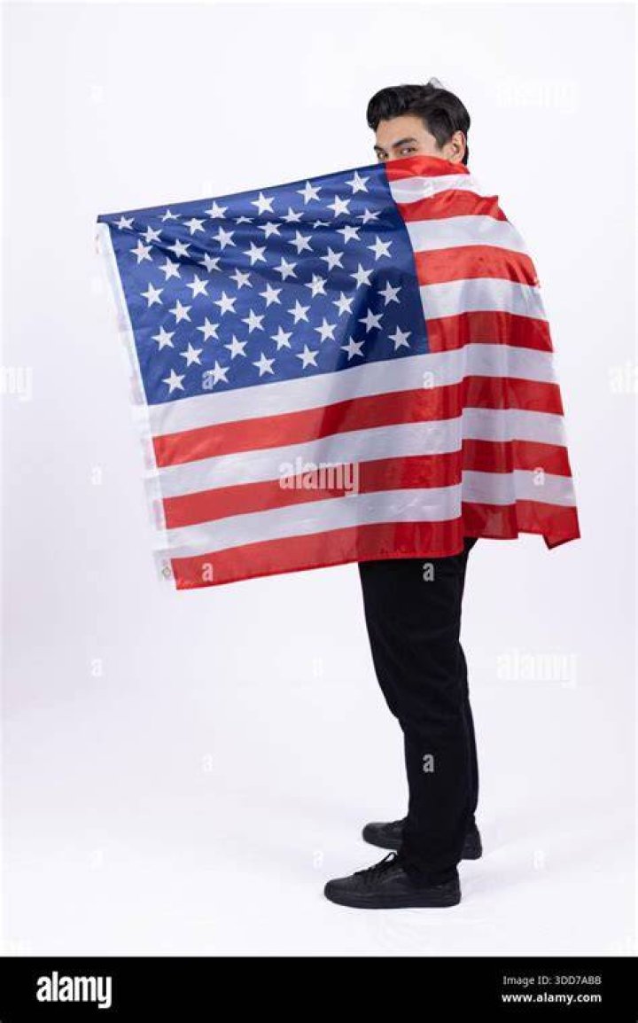 Dan wearing his flag