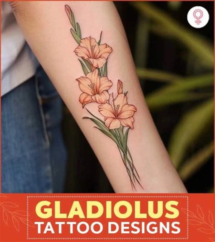 Gladiolus Flower Forearm Tattoo _kellidonegan