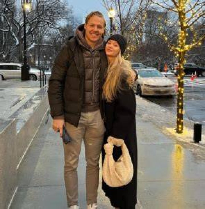 Hampus Lindholm With His Girlfriend Amanda Corvenius