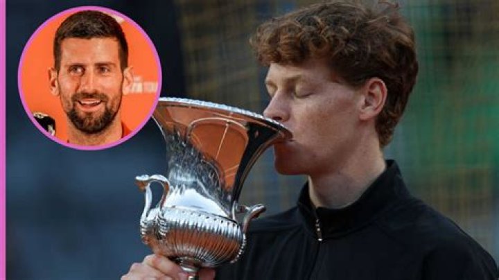 Jannik Sinner Pictured With Novak Djokovic During A Practice Match In May 