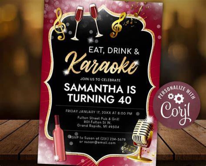 Karaoke Night 70th birthday ideas for mom Karaoke Night 70th birthday ideas for mom