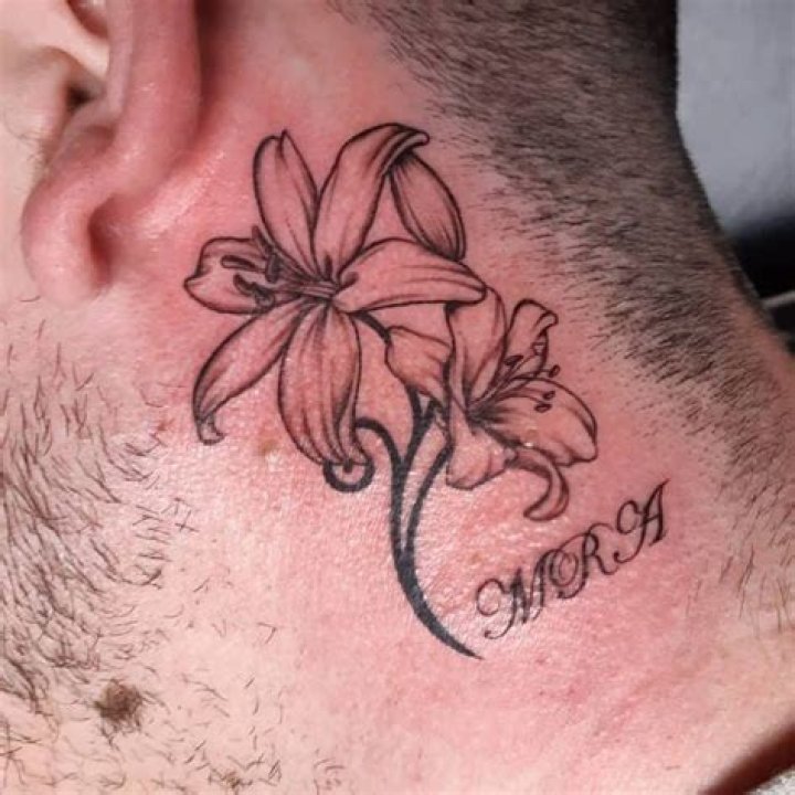 Linework Lily Tattoo Hr Adamson