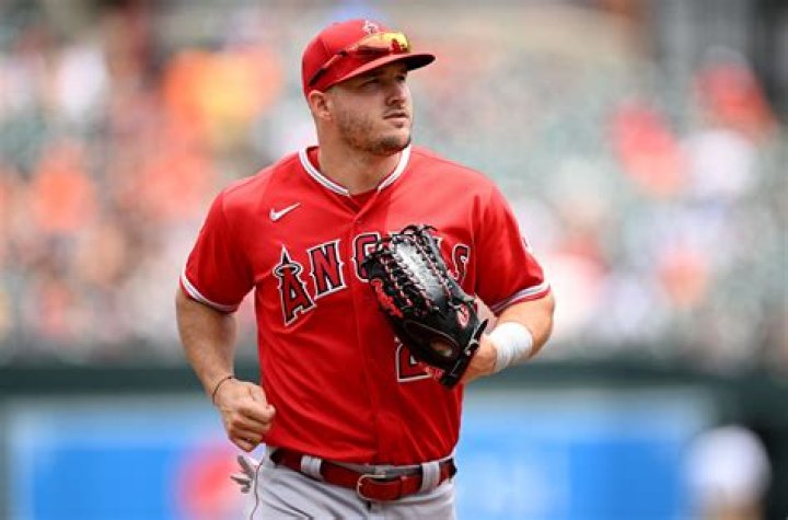 Mike Trout Posing With The Nike Shoe