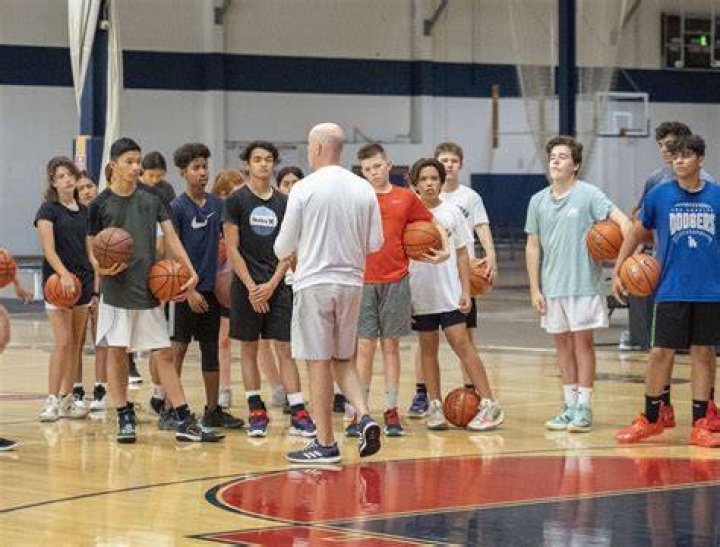 Moore attending a basketball skills event