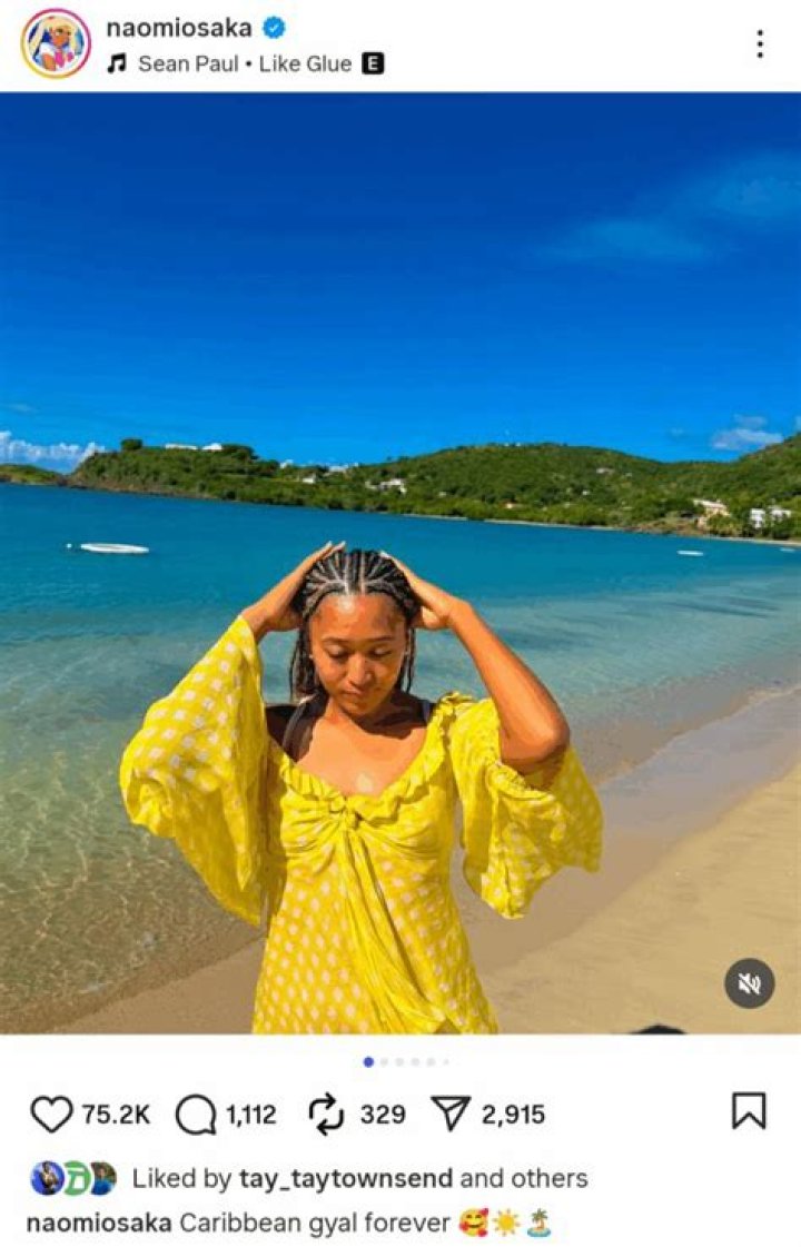 Osaka during her vacation in Haiti