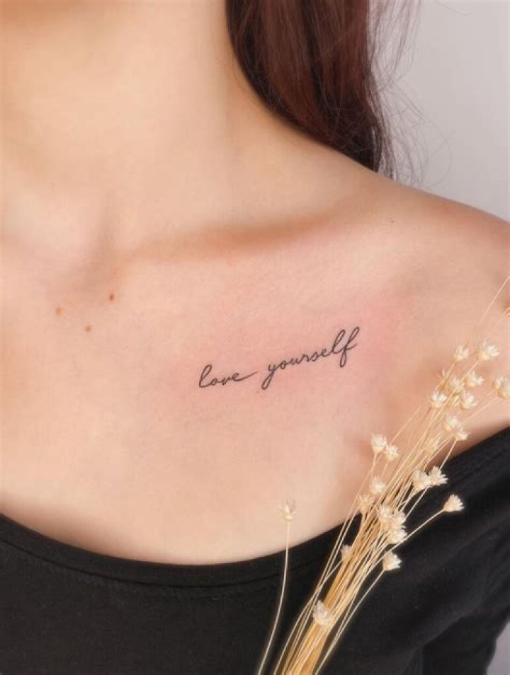 Self Love Collar Bone Tattoo -samaipatatattoo