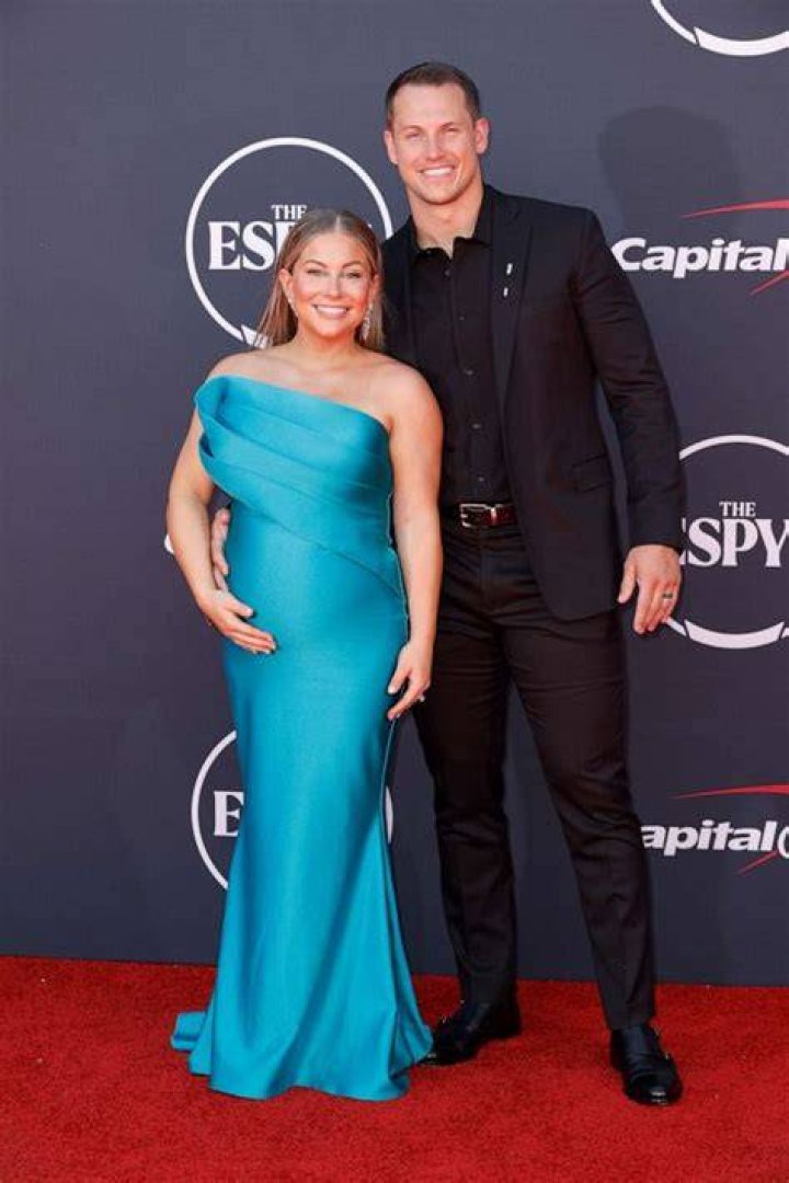 Shawn Johnson and Andrew East in a photograph