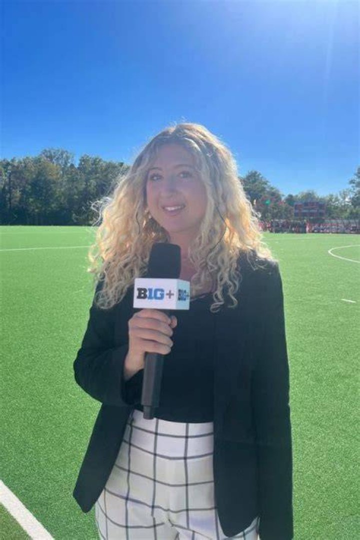 Talia Goodman Pictured During Her Reporting Duties For Indiana University