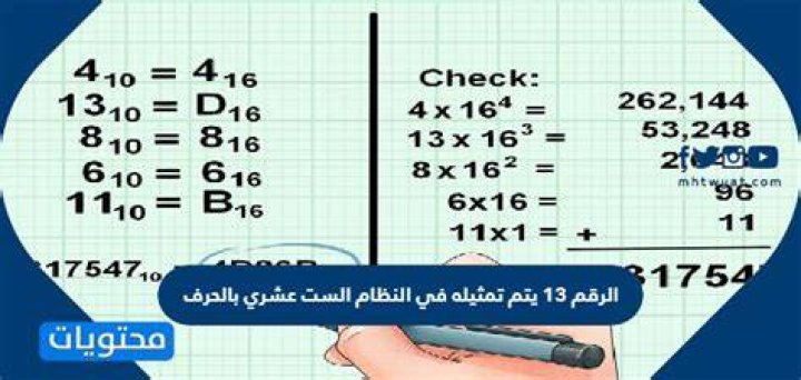 الرقم 13 يتم تمثيله في النظام الست عشري بالحرف – تريندات 2024